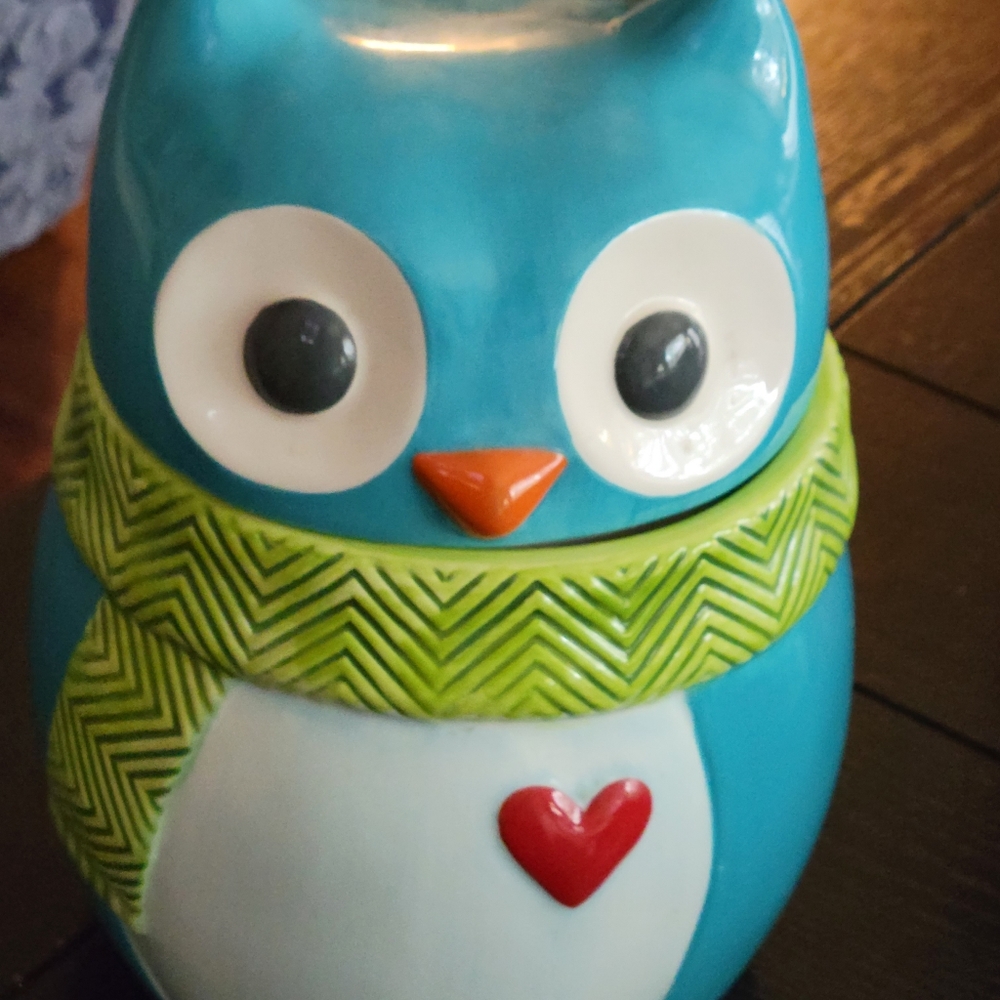St. Nicholas Square handpainted owl cookie jar